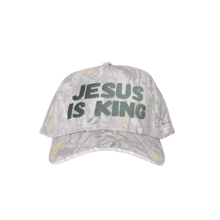 Stitch Your Style - Wholesale Trucker Hat - Women's - Jesus is King Embroidered Camo Trucker Hat