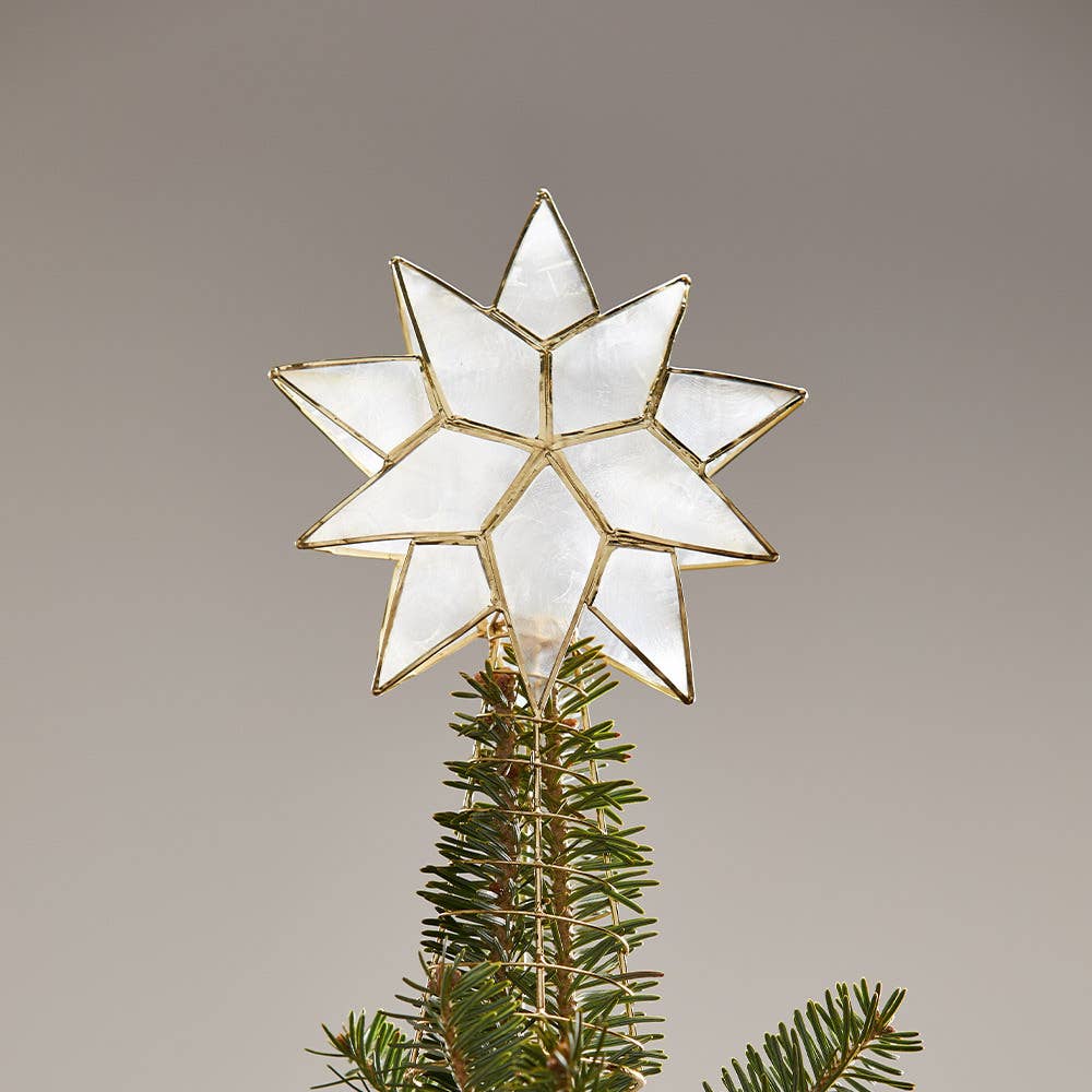 SERRV International - Wholesale Tree Topper - Capiz Star Christmas Tree Topper1