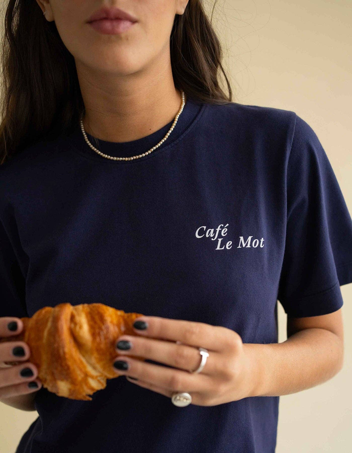 Le Mot - Wholesale Screen Printed T-Shirt - Women's - Croissant Street T-shirt5