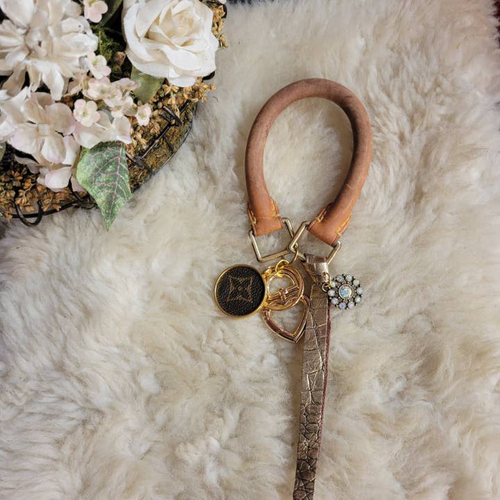Upcycled Always & Forever accessories - Wholesale Keychain - Women's - Upcycled LV handle wristlet / keychain10