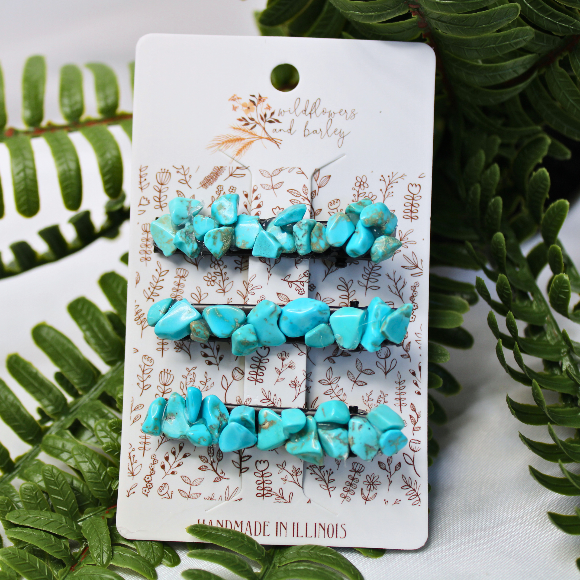 Wildflowers and Barley - Venta al por mayor Accesorio para sombrero - Mujer - Paquete de 3 clips para sombrero de cristal hecho a mano7