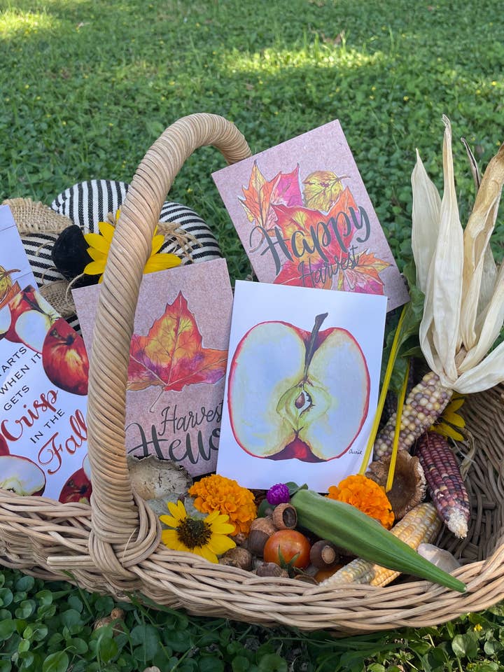 Herfst Oogst Mand Wenskaartenset voor wholesale door Sonshine Paperie