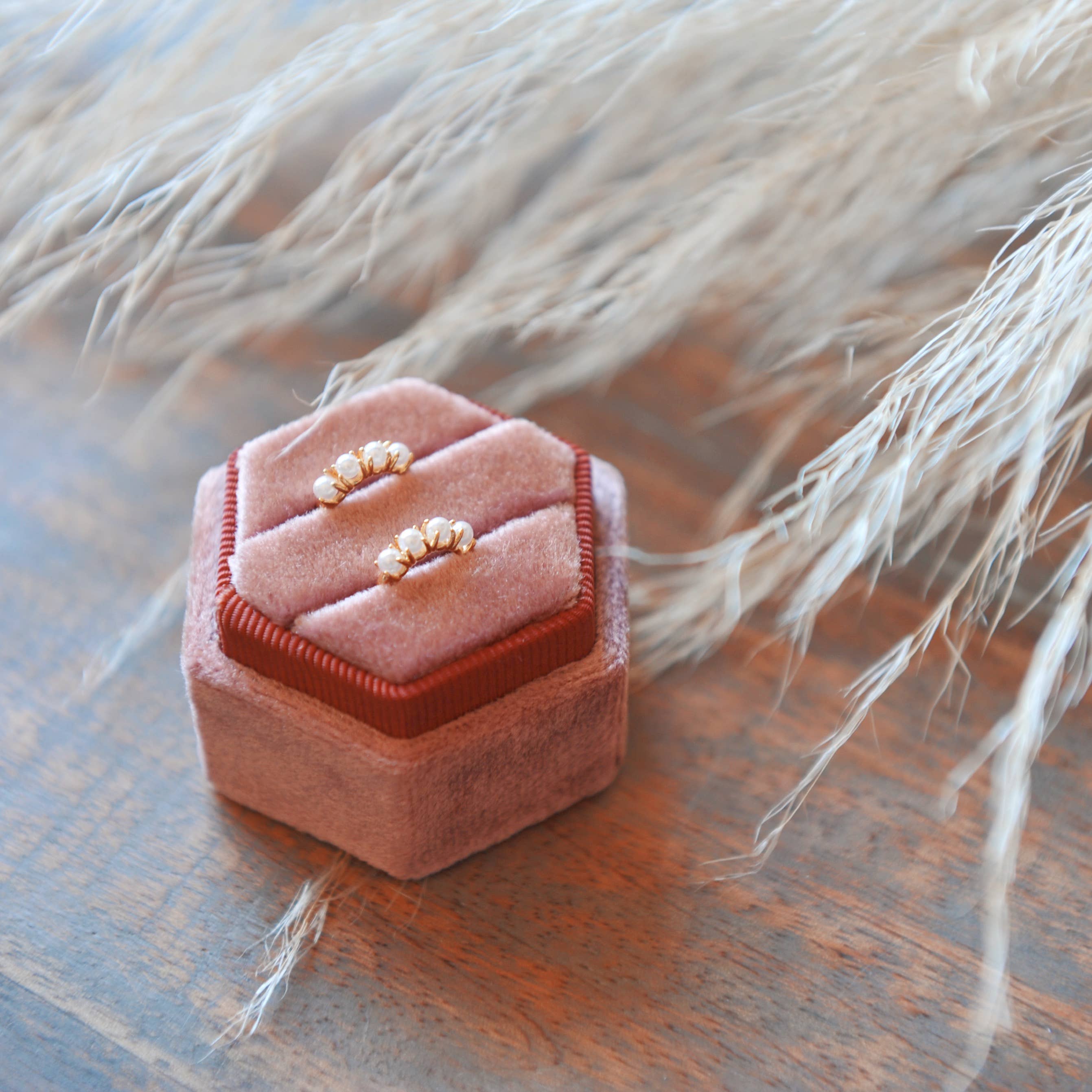 Oh So Lovely - Wholesale Huggie earrings - Pearl Huggie Hoops8