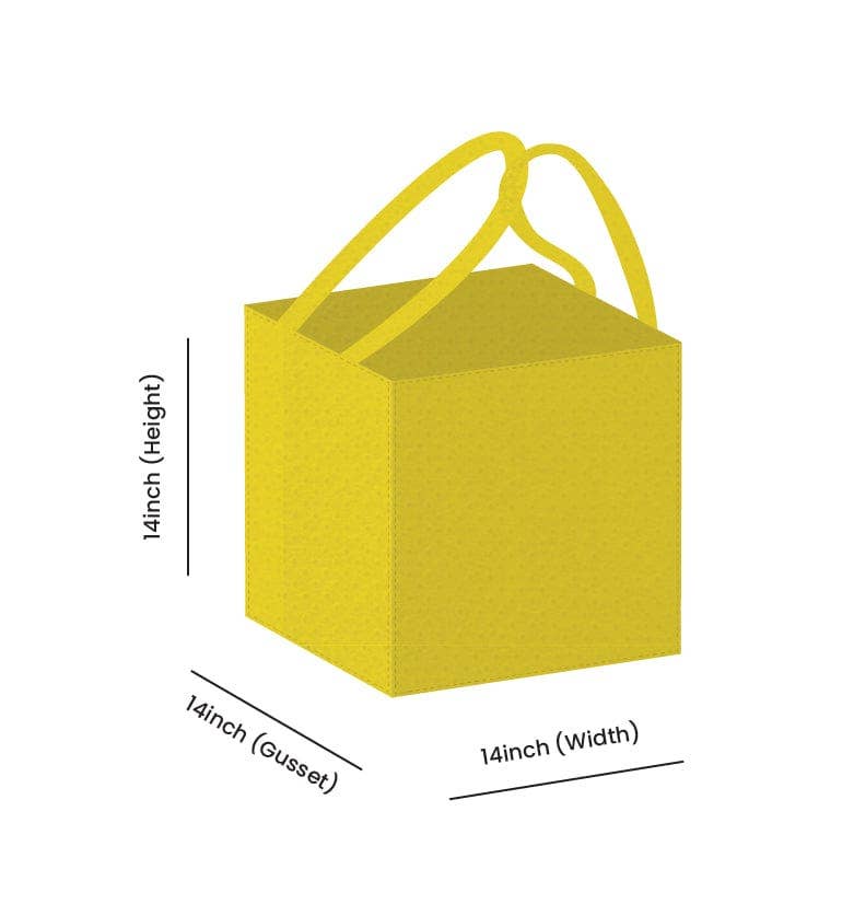 Non Woven Totes - Wholesale Gift Bag - Custom Printed Non-Woven Bakery Tote Bags - 14x14x14 | Squared Tote Bags18