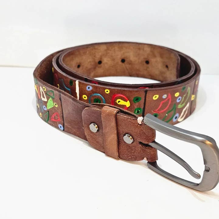 Cintos Genuínos Pintados à Mão por atacado de Atlasmusecrafts LLC