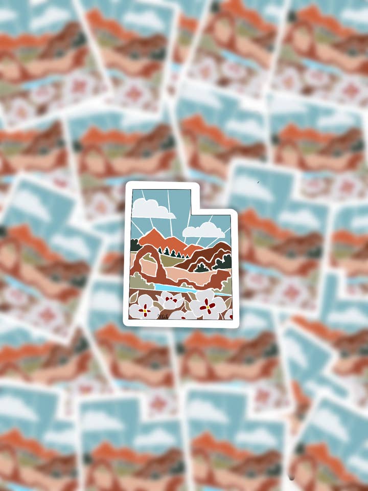 Autocollant Utah pour la vente par CreationsByMaddied