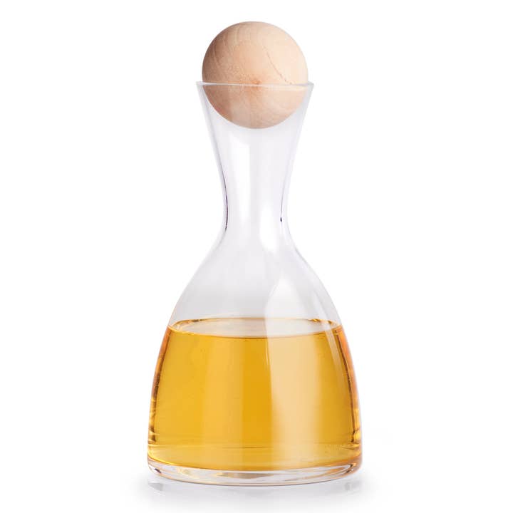trasparente Caraffa in vetro con sfera in legno, 750 ml in vendita all'ingrosso su Faire2