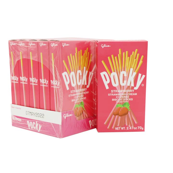 Grandpa Joe's Candy Shop – wholesale Chocolate-covered sweets – Pocky Strawberry, 70g, 10ct