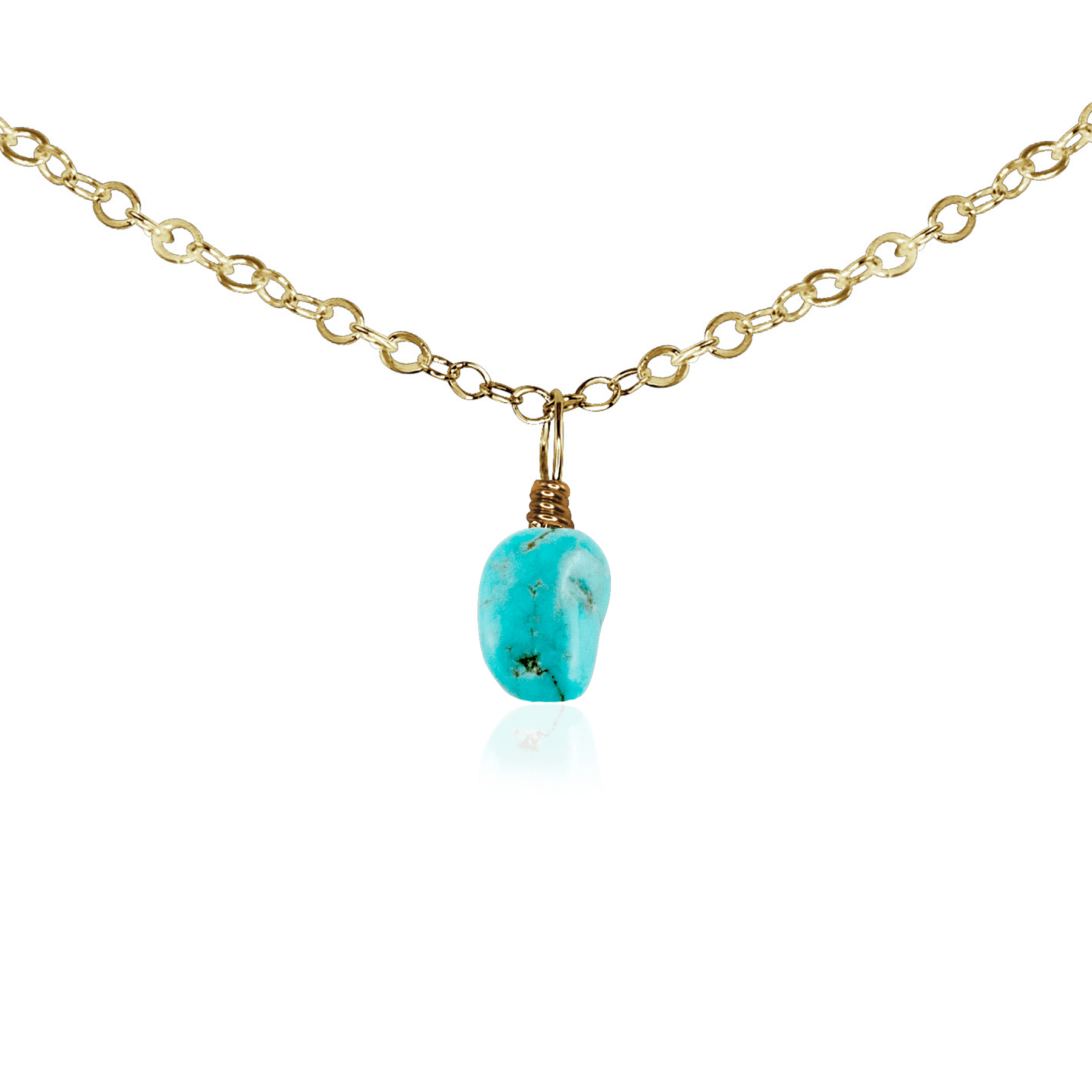 Luna Tide - Wholesale Choker/collar - Tiny Rough Turquoise Gemstone Pendant Choker9