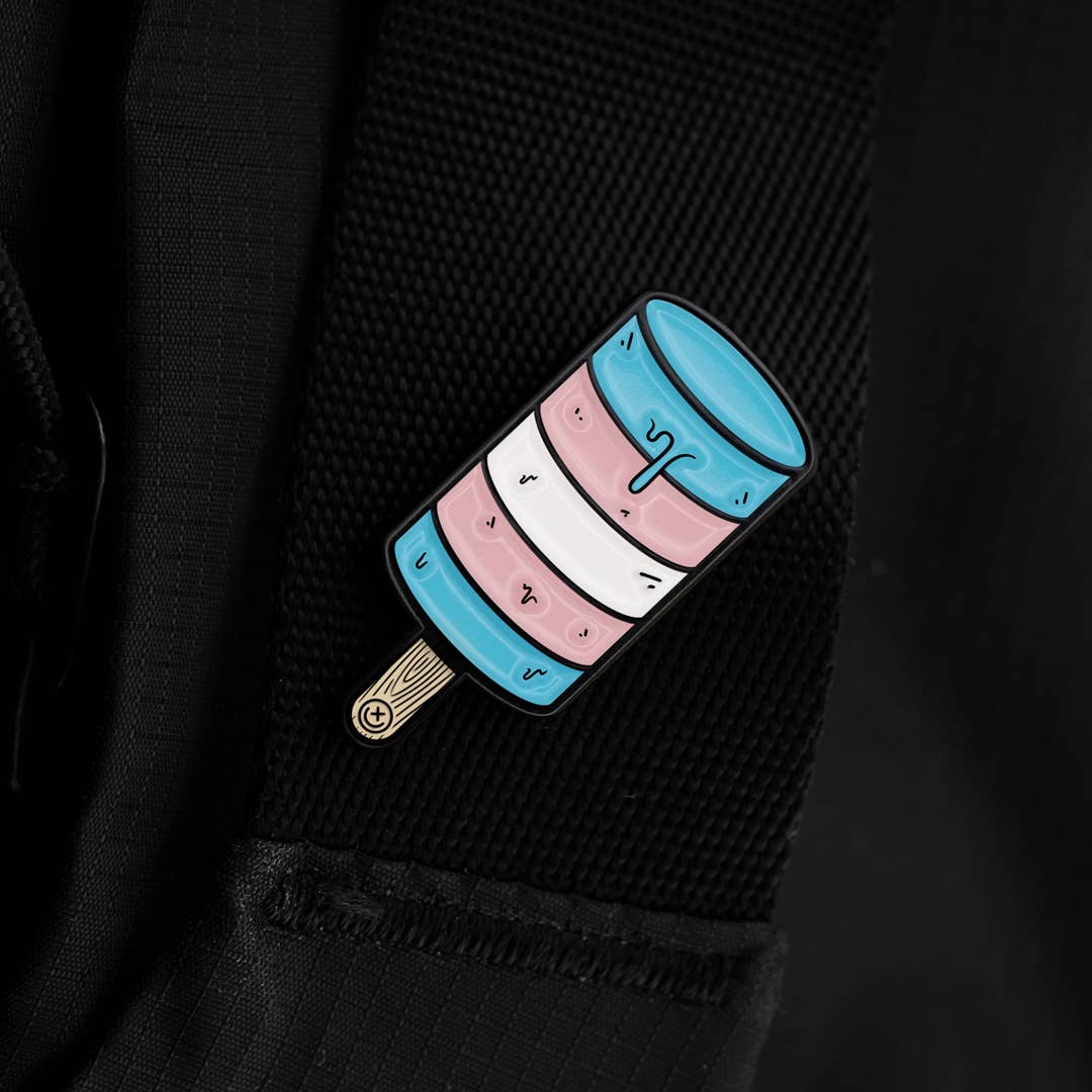 Happy Impulse - Wholesale Lapel Pin/Button - Scream for Transgender Visibility - Enamel Pin1