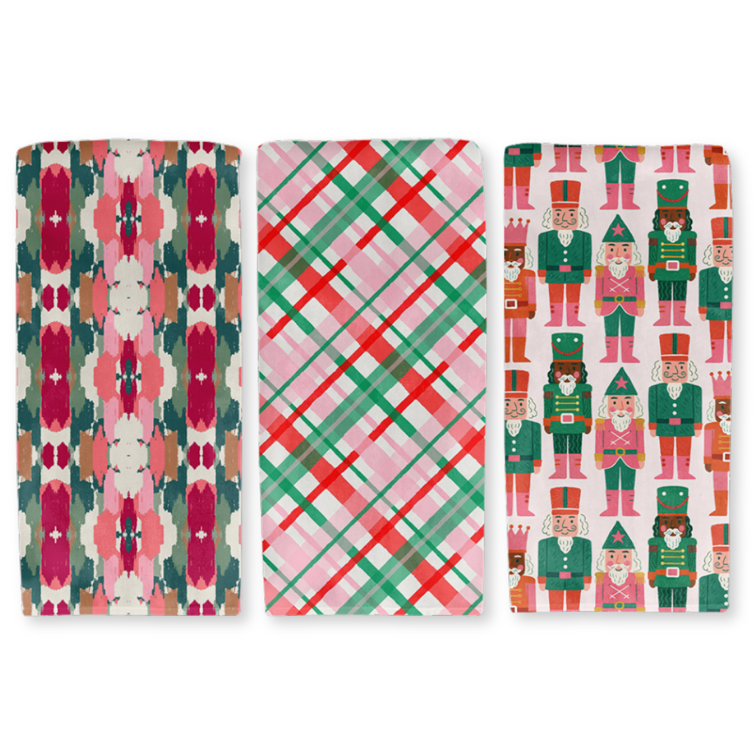 Clairebella Personalized Gifts & Pillows - Vente Essuie-mains - Casse-noix | Serviettes de Noël | Serviettes d'invité festives1