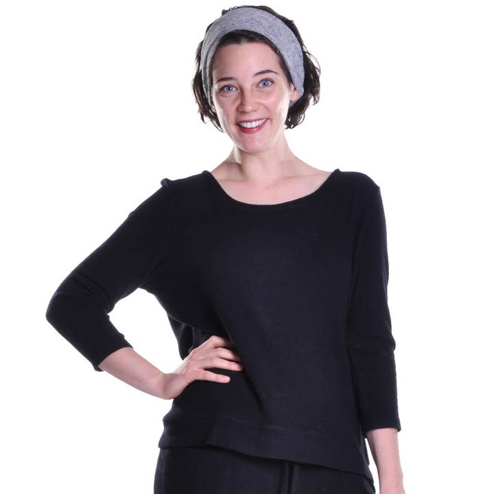 The Comfort Collection - Crop Top - Noir pour la vente par La Cera