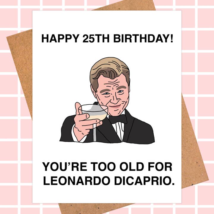 Leonardo Dicaprio 25th Birthday Card | Pop Culture Card for wholesale by Pop Hot Cards