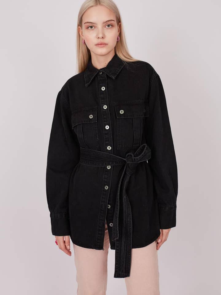 Dioxide - Wholesale Denim Jacket - Women's - Denim Jacket Belt