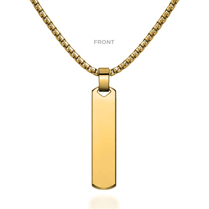 Collana Verticale da Uomo Incisa per la vendita all'ingrosso da parte di AMADI Jewelry