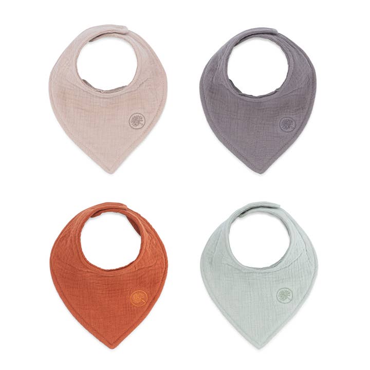 Pebble Muslin Bandana Bibs Set for wholesale by Parker Baby Co.
