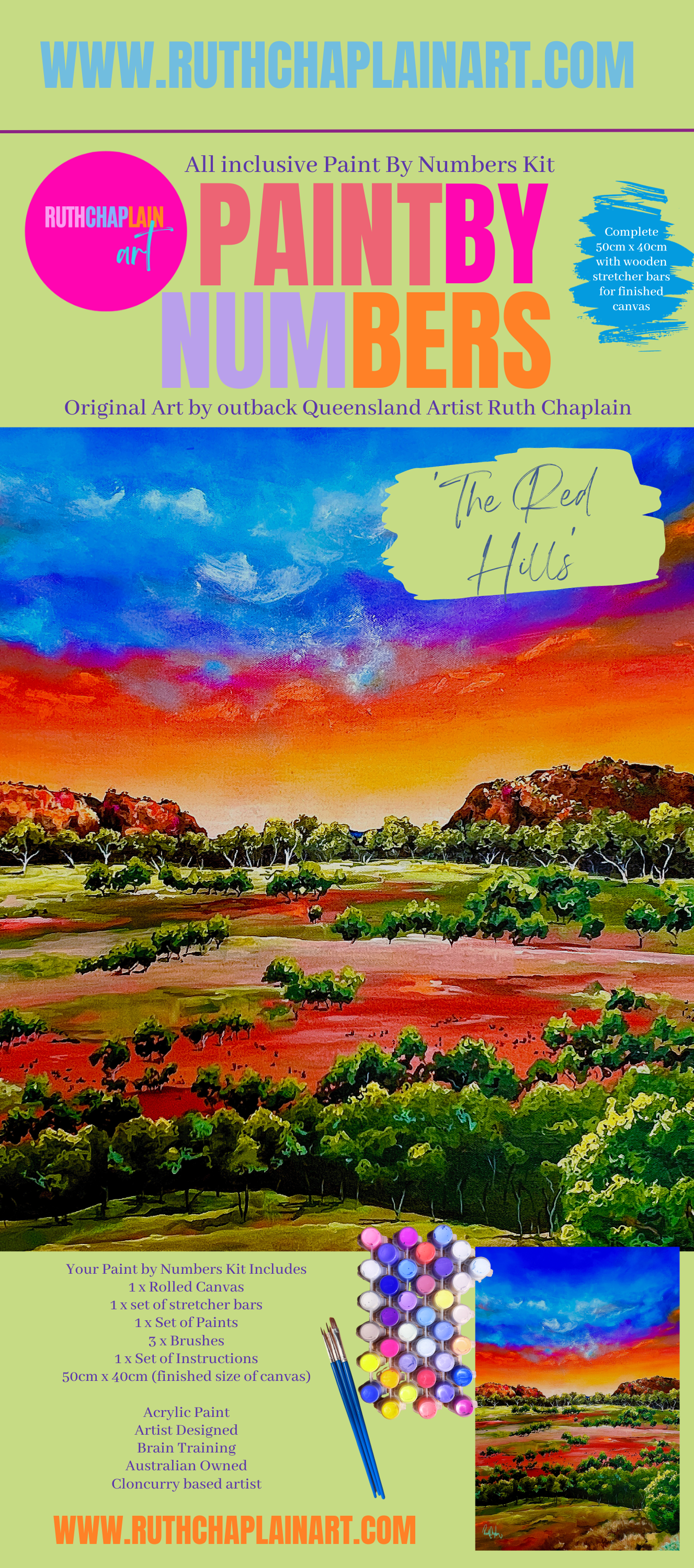 Ruth Chaplain Art - Wholesale DIY craft kit - Original art Paint by Numbers Kits2