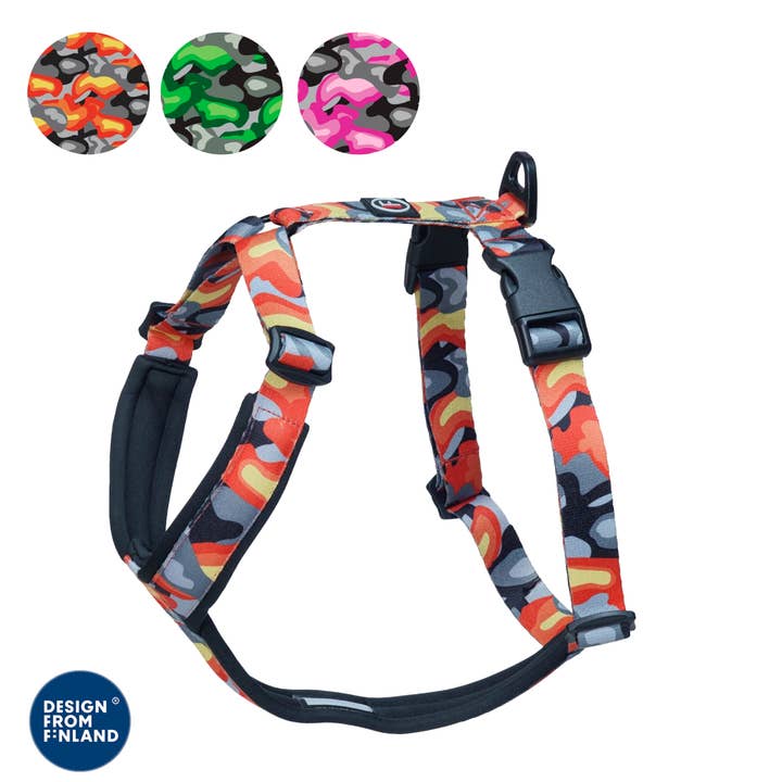 FINNERO – Arnês – Cão por atacado – FINNERO CAMOCOLOR peitoral Y ajustável para cães, 3 cores19