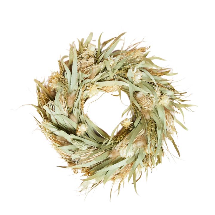Dried Flower Wreath - Natural for wholesale by Penny + Clover