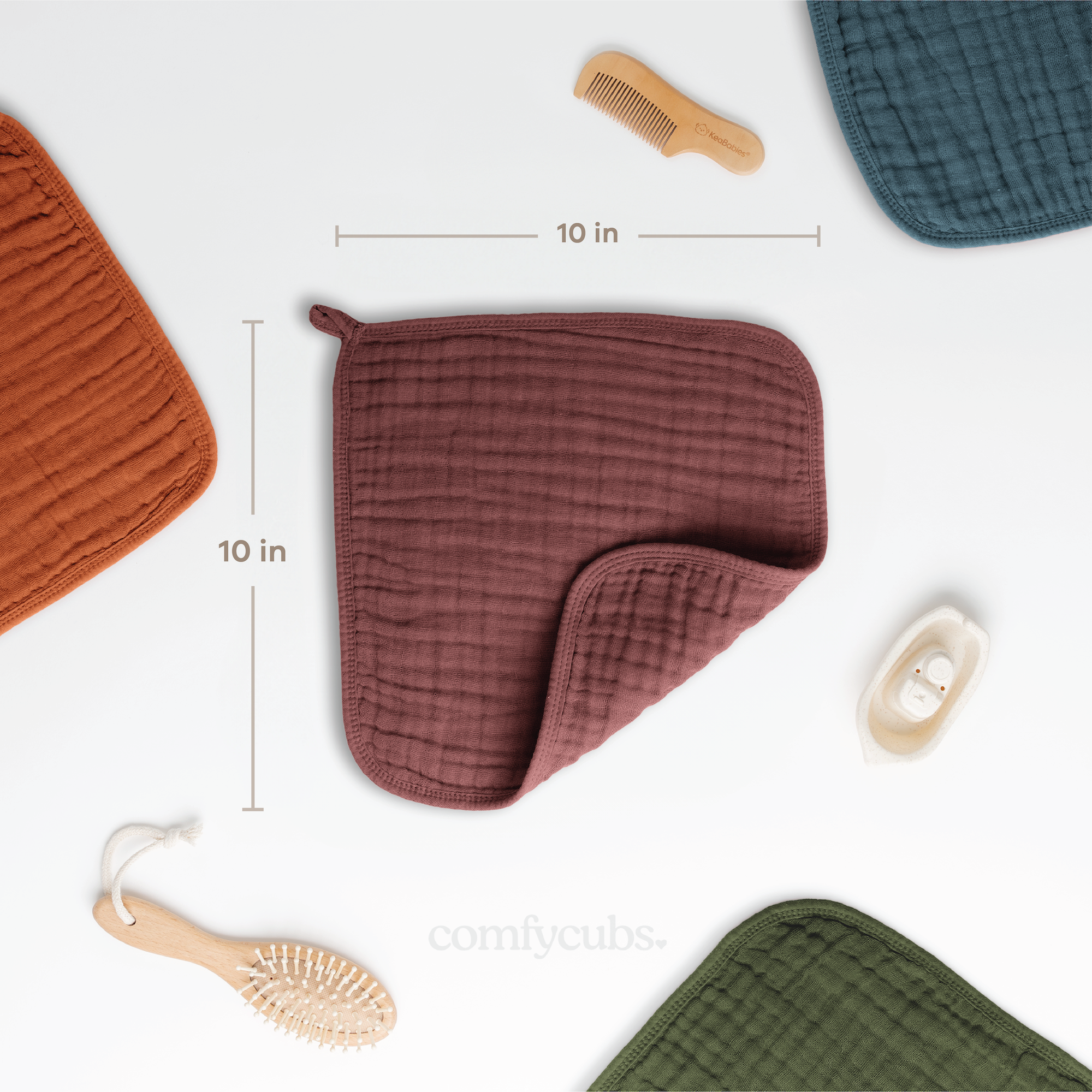 Comfy Cubs – wholesale Wash cloth – Child & baby – Muslin Baby Washcloths, Soft 10"x10" Cotton by Comfy Cubs89