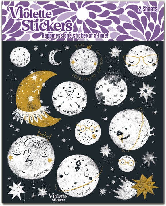 Violette Stickers - Wholesale Sticker - K272 Planet Sky Stickers0