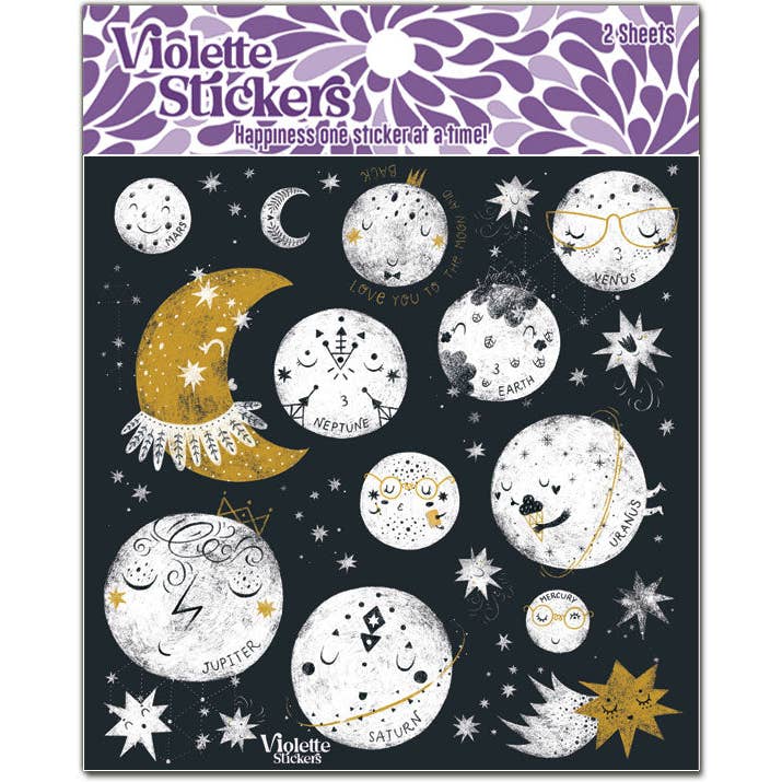 Violette Stickers - Wholesale Sticker - K272 Planet Sky Stickers