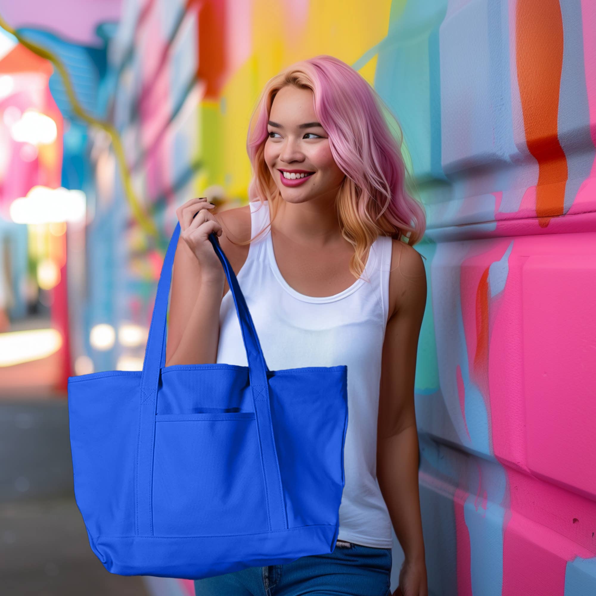 Dalix – Großhandel Tragetasche – Damen – Dalix 23" Deluxe 24 oz. Baumwoll-Canvas-Tragetasche mit Reißverschluss68