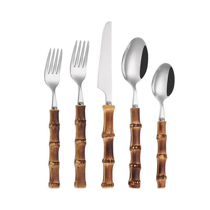 Boker-Tov Shalom - Wholesale Flatware Set - Stainless Steel Bamboo Flatware Set