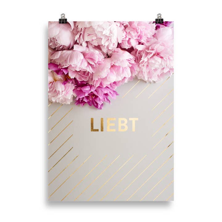 Pioenen ABC | Houdt van helder voor wholesale door HEARTMADE Prints