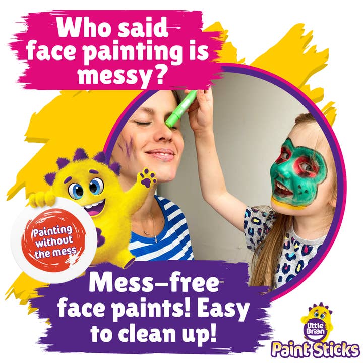 Baby Republic – wholesale Face paint/play makeup – Kids – Little Brian Face Paint Sticks Classic 12 Assorted5