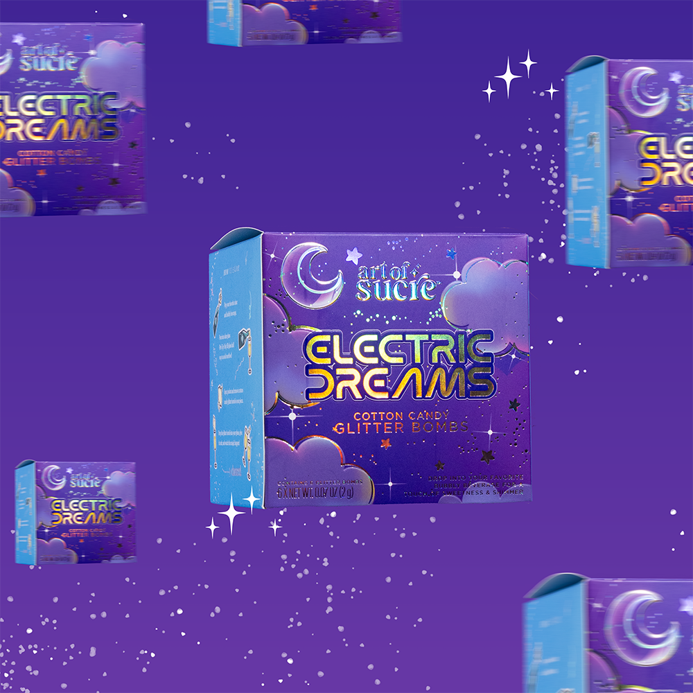 Art of Sucre - Wholesale Cotton Candy - Electric Dreams Cotton Candy Drink Glitter Bombs1