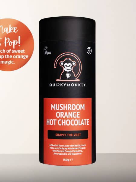 Quirky Monkey Orange Mushroom Heiße Schokolade 150G für den Großhandel von QuirkyMonkey