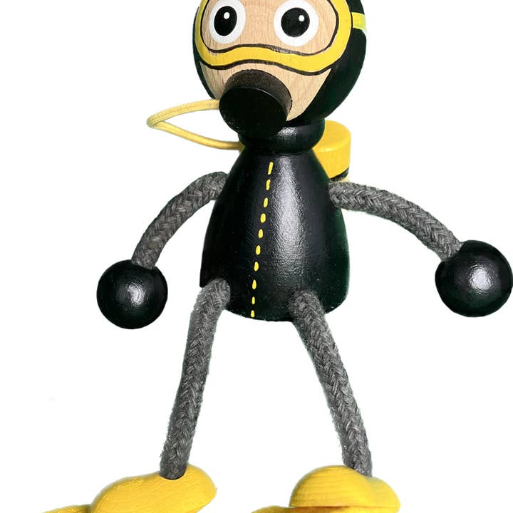 Toywood - Wholesale Wood Toy - Kids - Wooden Keychain - Diver - Handcrafted