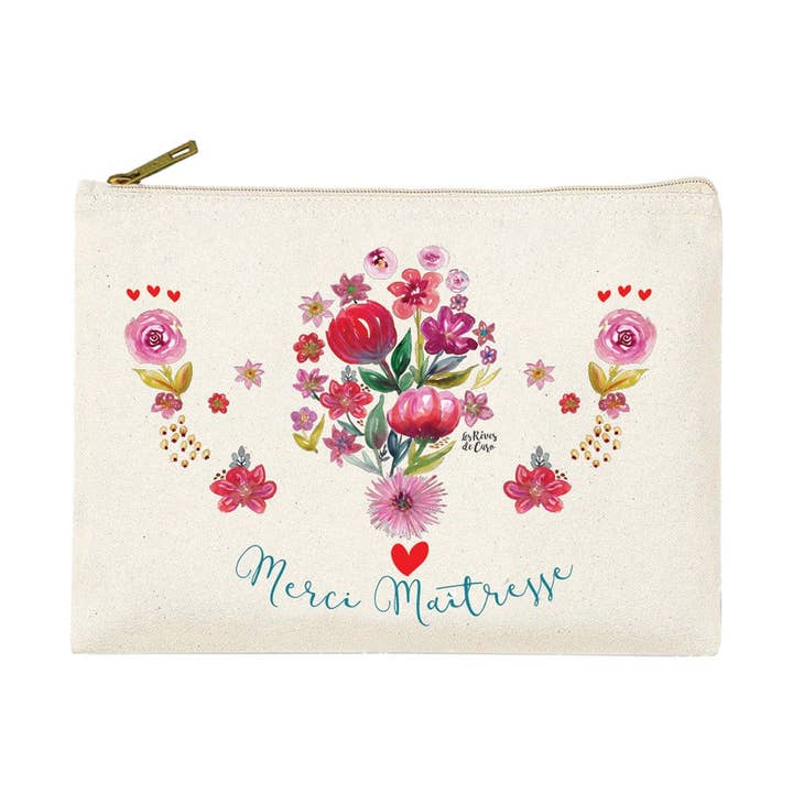 Funda rectangular PM Floral folk Merci Maître para venta al por mayor de Hirondelle & Cie