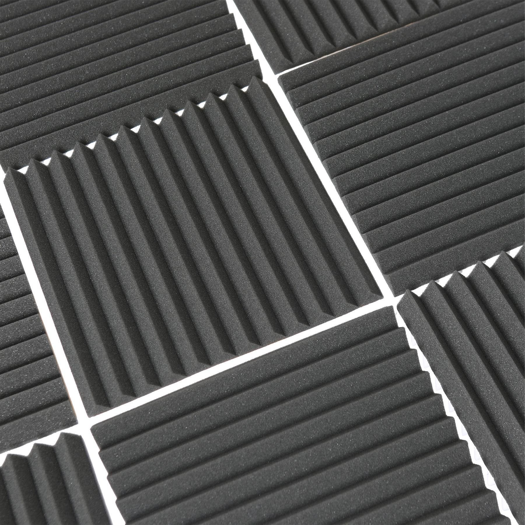 Rinkit Ltd - Wholesale Wall Accent - Square Foam Acoustic Panels - 2.5 x 30 x 30cm - Black - Pack of 126