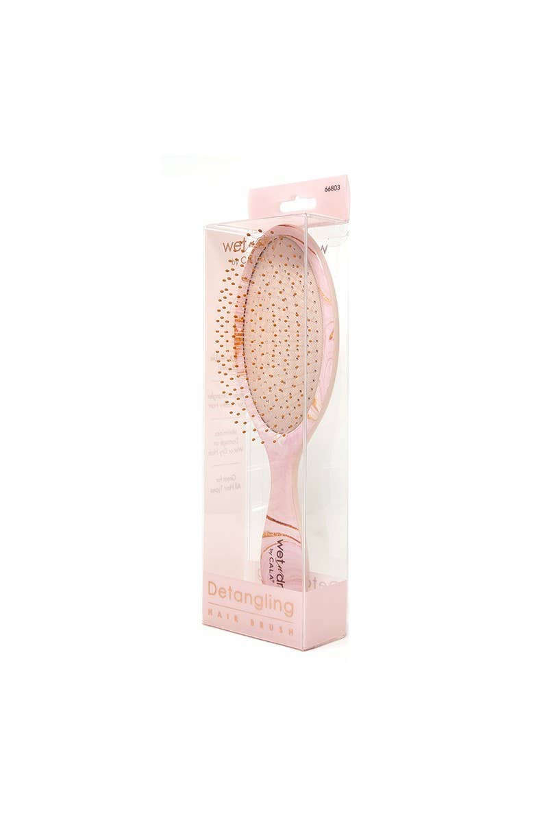 PINEAPPLE Beauty - Wholesale Hair brush/comb - CALA 66803 Pink Wet-N-Dry Detangling Hair Brush - 6pc1