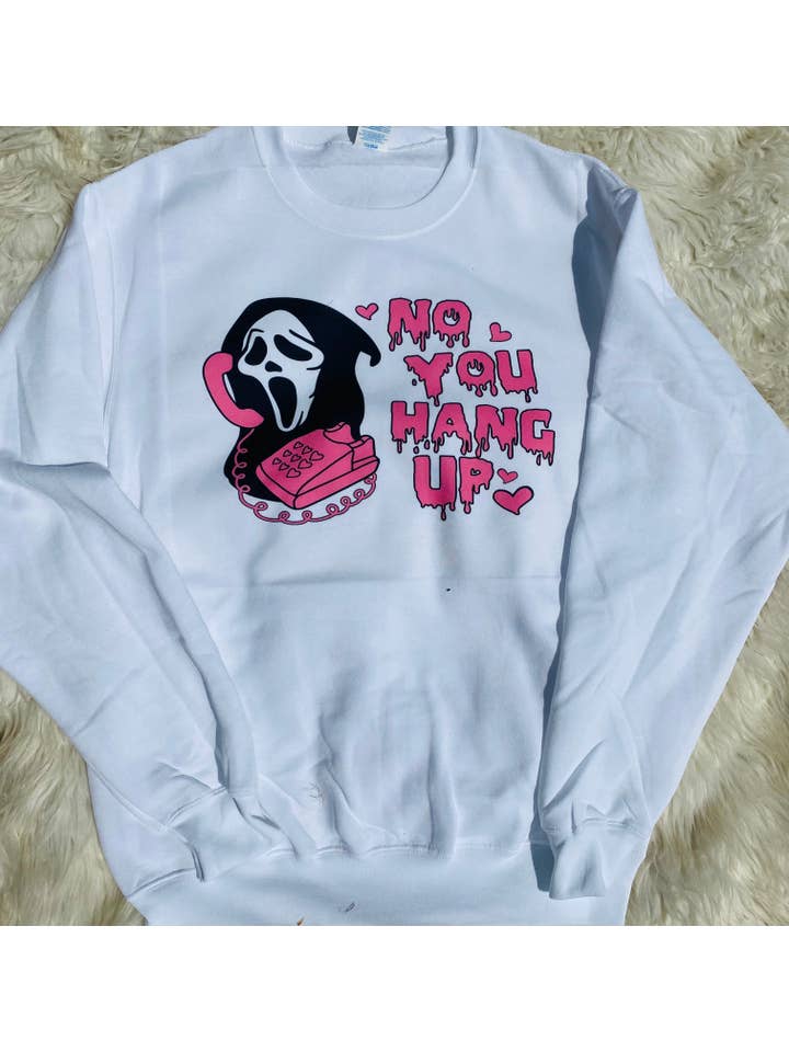 Neat Creations – wholesale Sweatshirt med tryck - Dam – Nej du hänger upp Scream Ghostface-tröja
