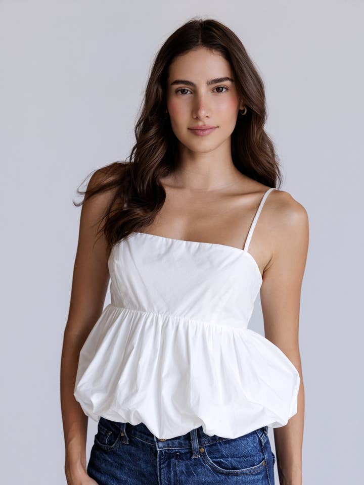 JT8096 - BUBBLE HEM PEPLUM TOP for wholesale by STORIA