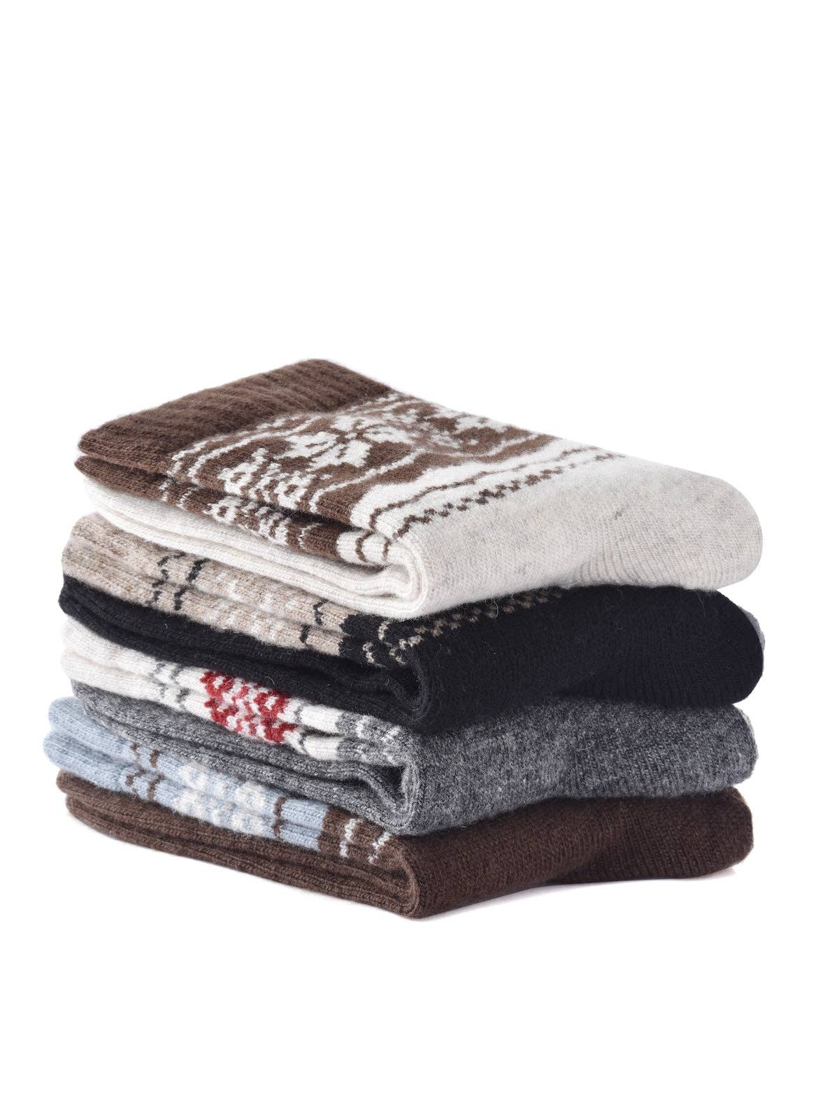 Funkyrel® Atzbranding Limited – Engroshandel Strømper - Dame – Rufia - Tykkere Snefnugmønstrede Mellemlange Sokker8