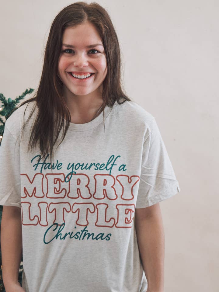 Spirit+Tribe - Vente T-shirt sérigraphié – femme - T-SHIRT MERRY LITTLE CHRISTMAS1