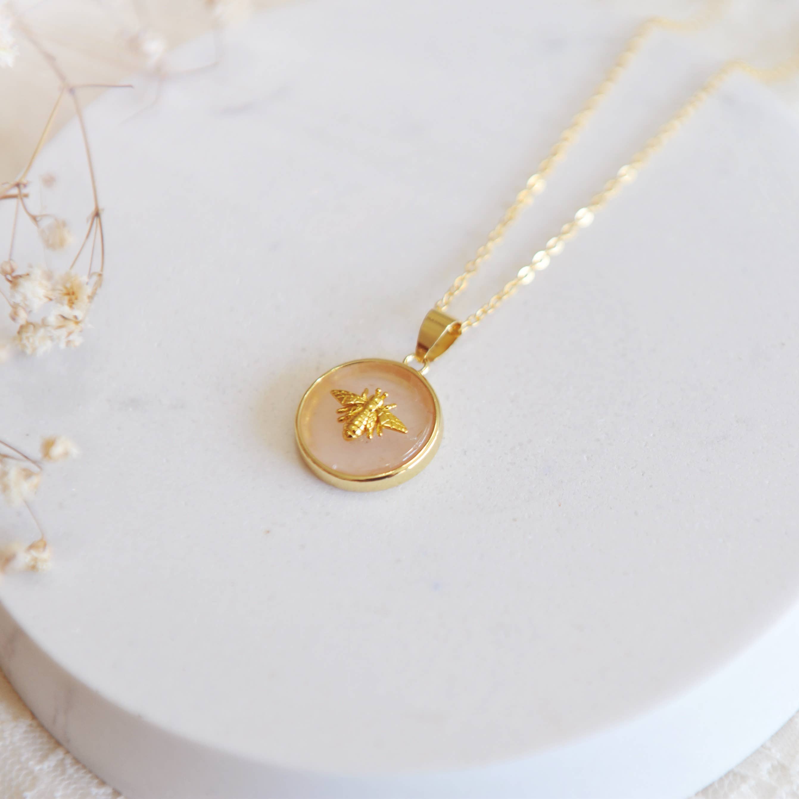 Oh So Lovely - Wholesale Pendant/Charm Necklace - Lola Bee Necklace Rose Quartz1