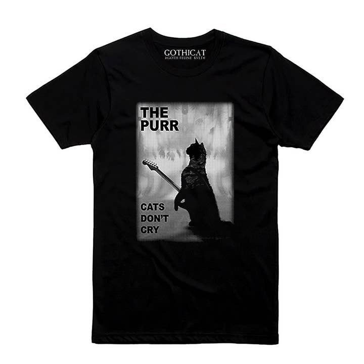 The Purr "Cats don't cry" T-shirt for wholesale by Gothicat