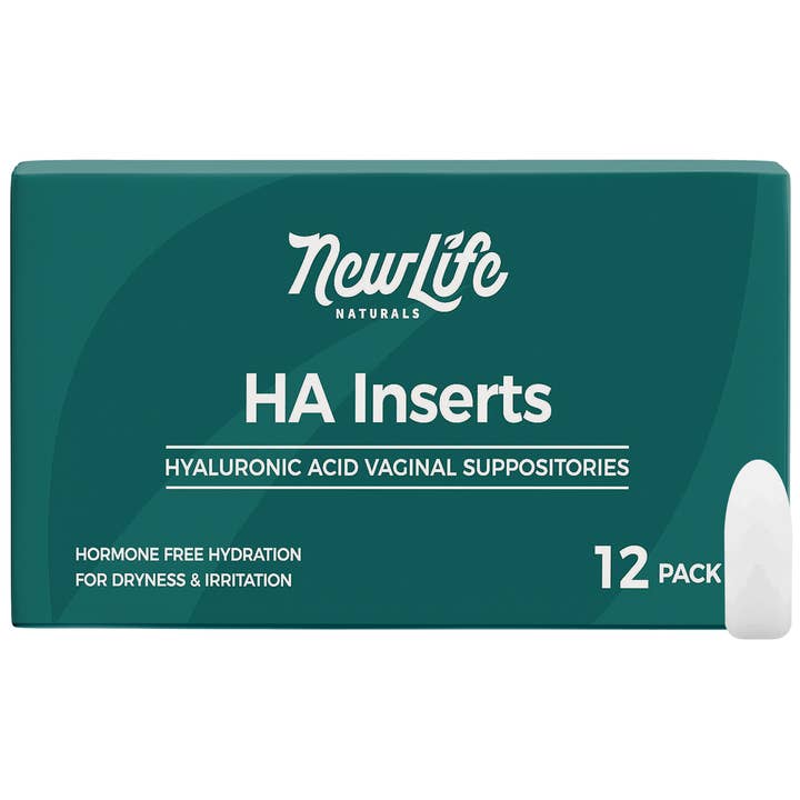 Suppositoires vaginaux hydratants à l'acide hyaluronique HA pour la vente par NewLife Naturals