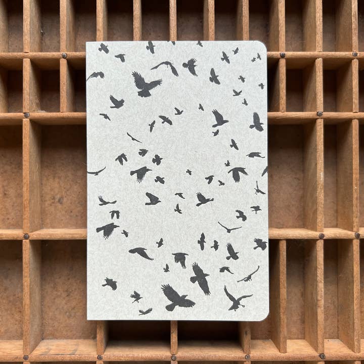 Blackbird Letterpress – wholesale Notebook – murder of crows large notebook2