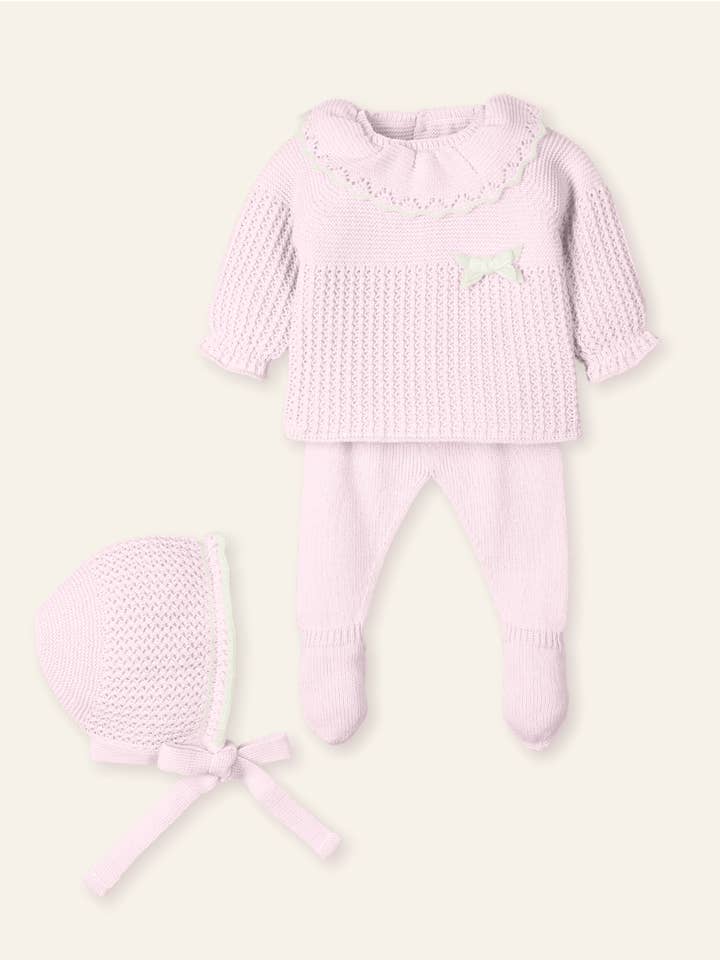 Mac Ilusión – Engroshandel Tøjsæt - Baby – 3-delt jakkesæt med bærestykke og hætte "Støvet Drøm"