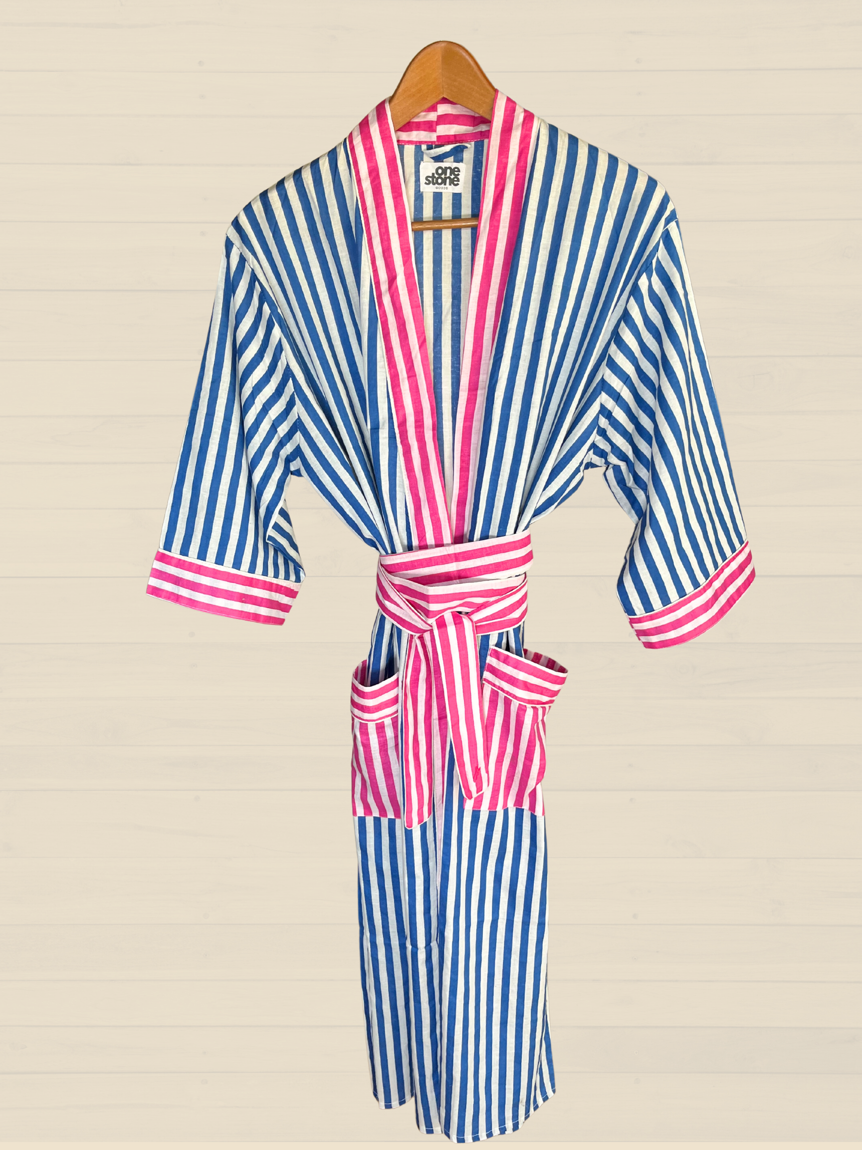 One Stone Goods - Wholesale Robe - Unisex - Classic Stripe Kaftan2