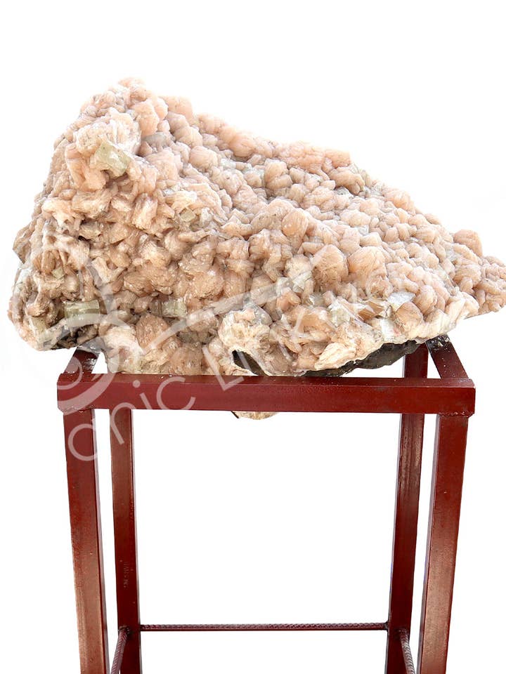 (PC)SPECIMEN - APOPHYLLITE & STILBITE ON METAL STAND 36 for wholesale by Oceanic Linkways Inc