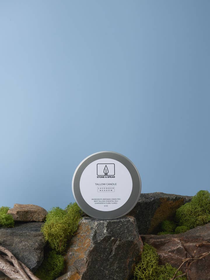 Natural Tallow Candle for wholesale by Stone & Spear