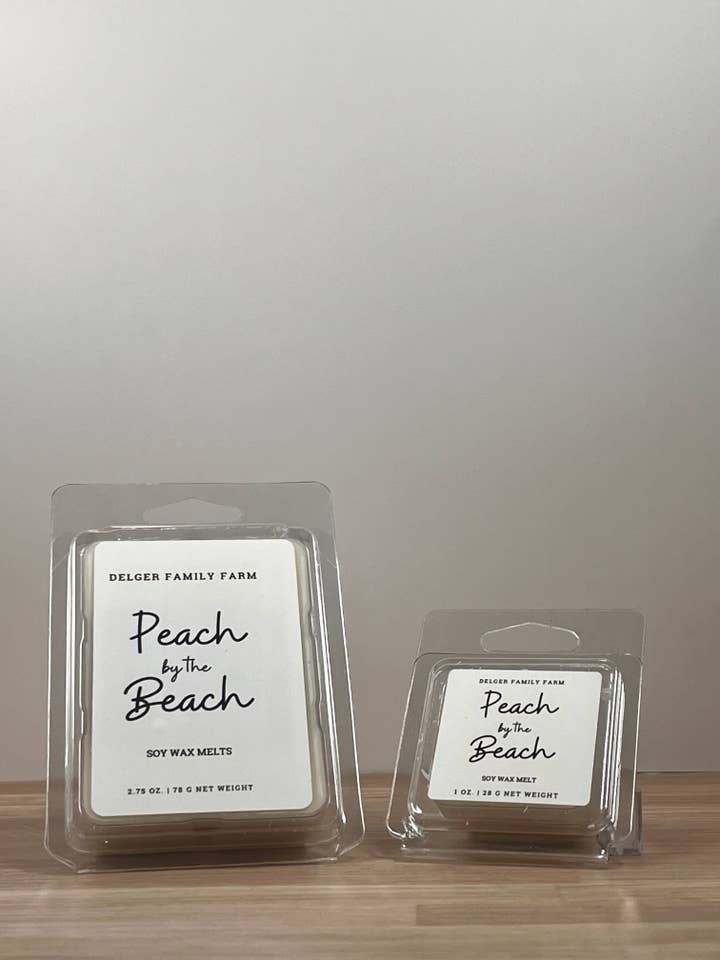 Peach by the Beach Wax Melts for wholesale by Delger Family Farm