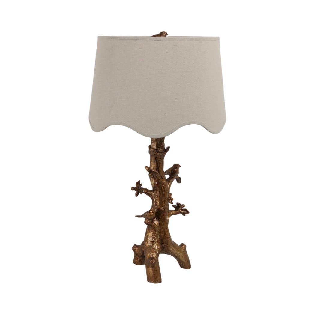 Sagebrook Home - Wholesale Accent/Desk Lamp - Table Lamp - Gold Resin Perched Birds on Branch, 28 in.3
